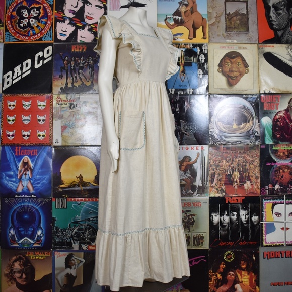 SOLD Vintage 60s Cotton Prairie Dress Cottagecore - Picture 3 of 9